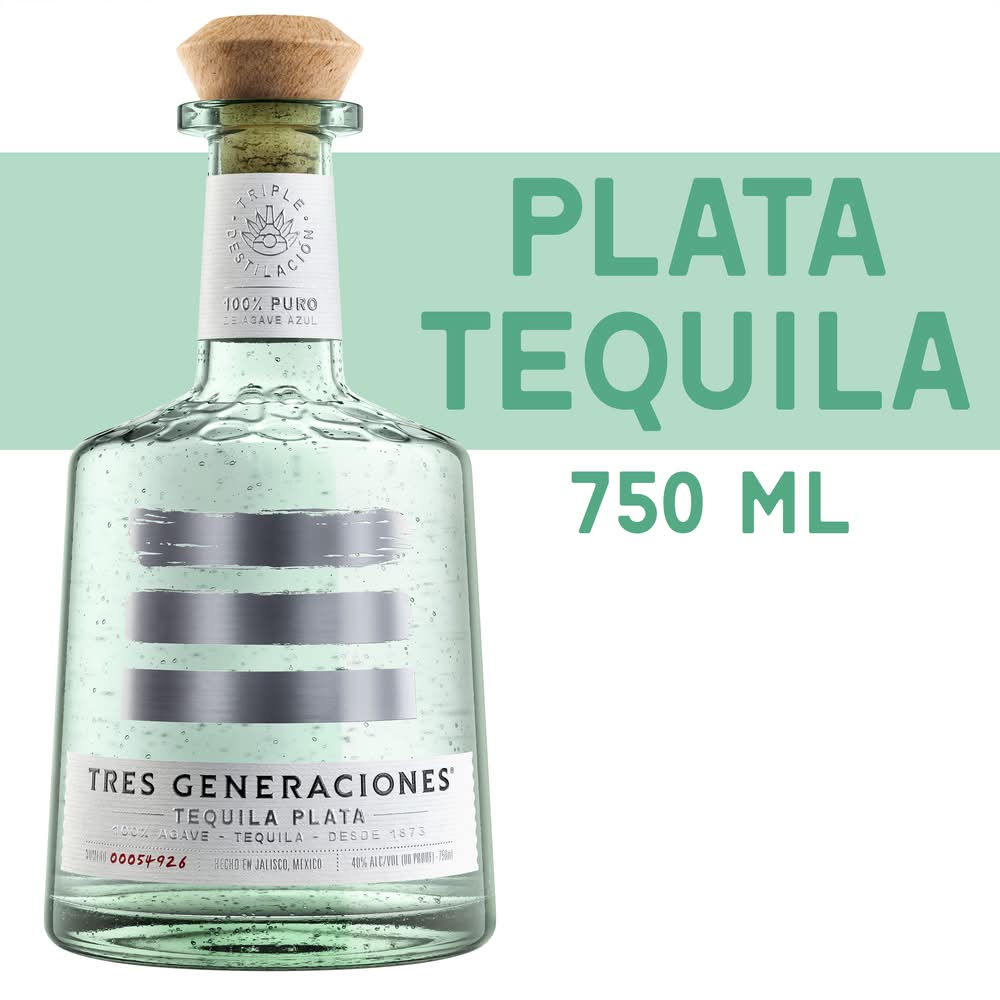 Tres Generaciones Plata Tequila Liquor (750 ml)
