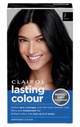 Clairol 2 Black, Lasting Colour Permanent Hair Dye (4 pack)