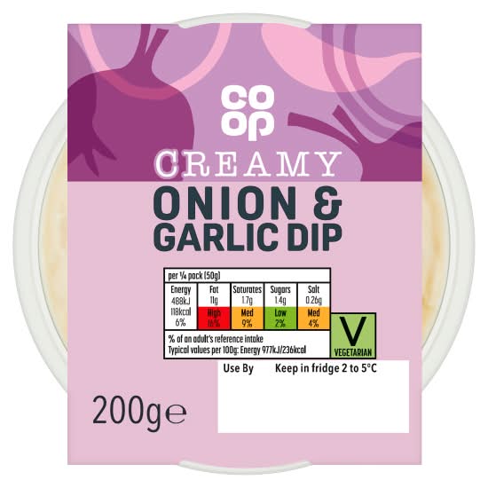 Co-op Onion & Garlic, Creamy Dip (200g)