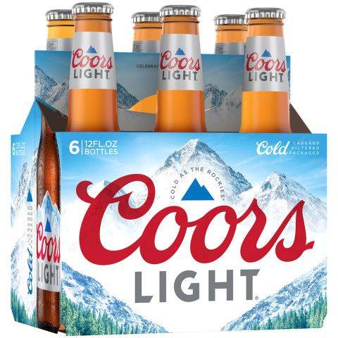 Coors Light 6 Pack 12oz Bottle
