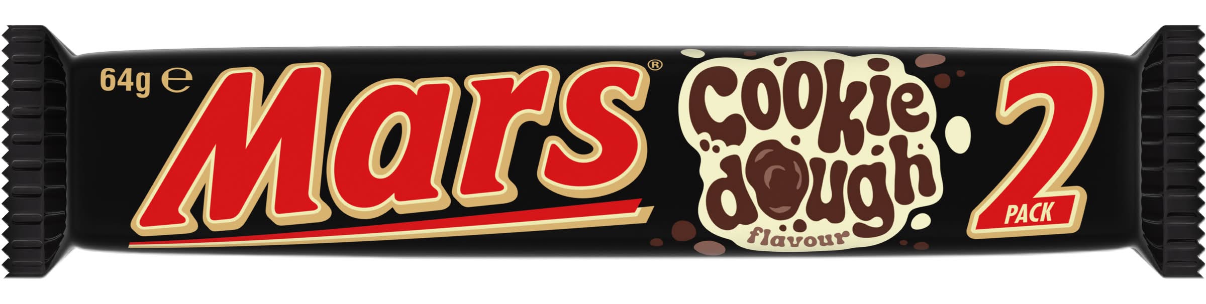 Mars Milk Chocolate Bar, Cookie Dough (64g, 2 pack)
