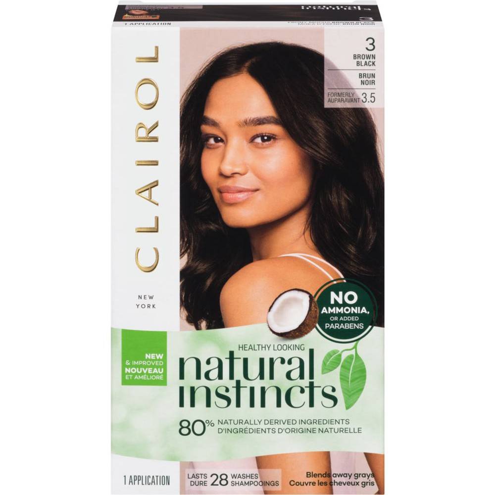 Clairol Natural Instincts 3, Brown Black Ebony Mocha (200 g)
