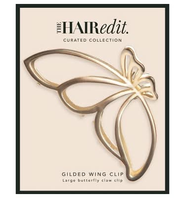 The Hair Edit Gilded Wing Butterfly Claw Clip, Large, Gold