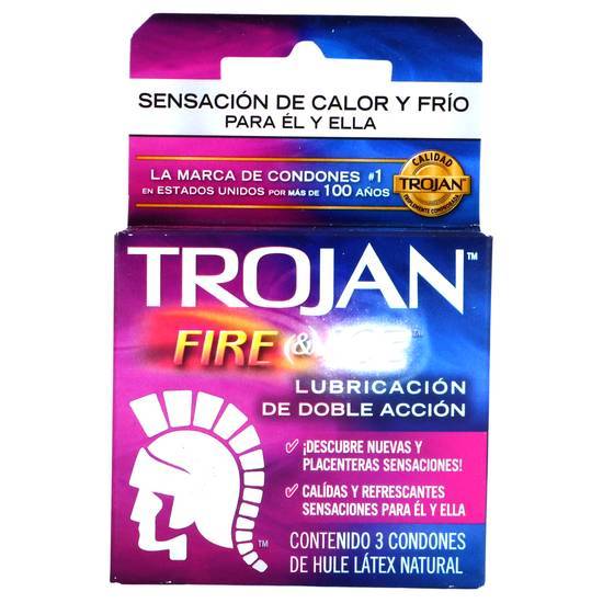 Trojan Preservativo Fire&Ice 3Pz