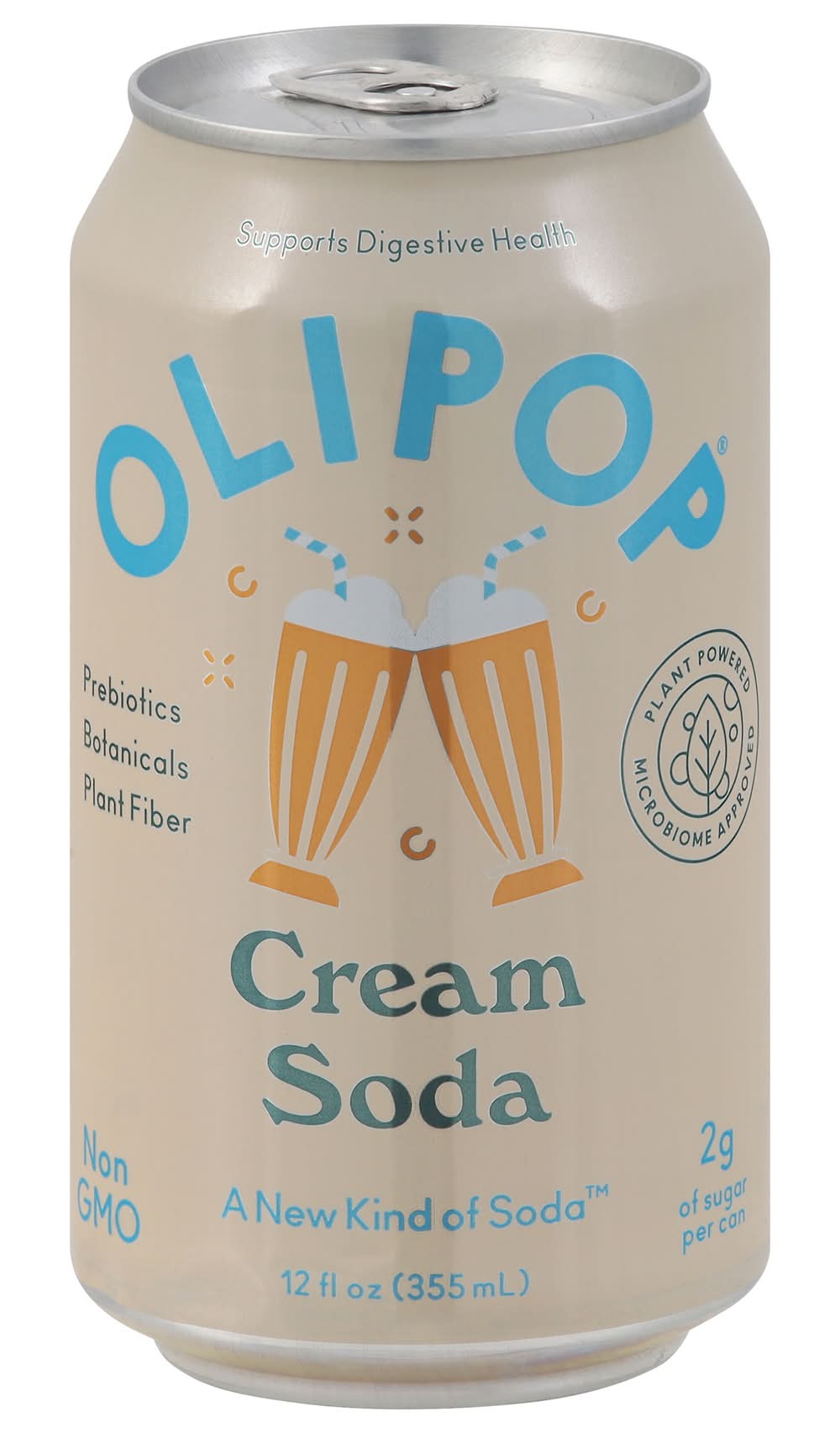 Olipop A New Kind Of Prebiotic Soda Supports Digestive Health, Cream (12 fl oz)
