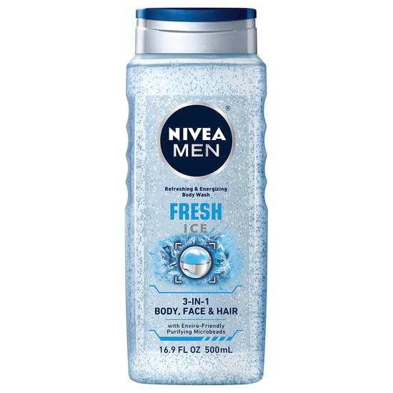 NIVEA Men Fresh Ice Body Wash, 16.9 OZ
