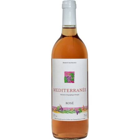 Vin rosé IGP MEDITERRANEE - la bouteille de 75cL