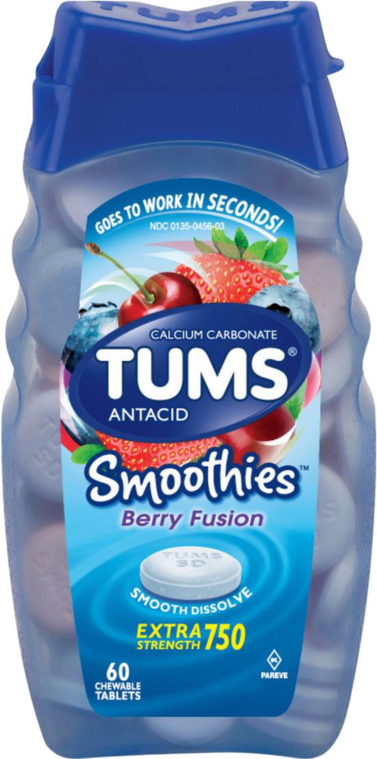 Tums Extra Strength 750 Berry Fusion Chewable Antacids Tablets (60 ct)