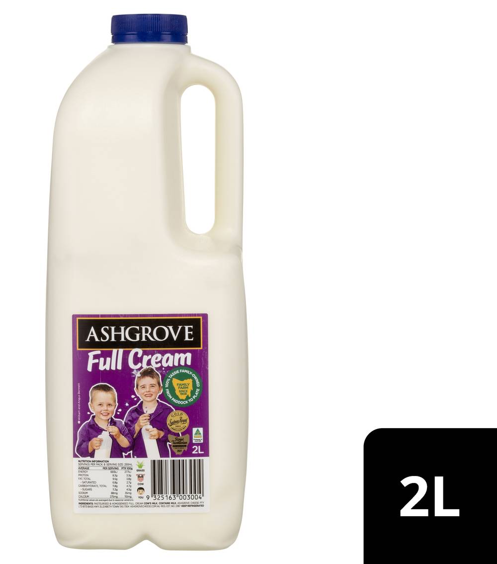 Ashgrove Full Cream Milk (2L)