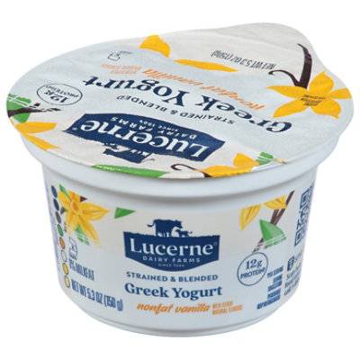 Lucerne Greek Yogurt Nonfat Vanilla 5.3 Oz