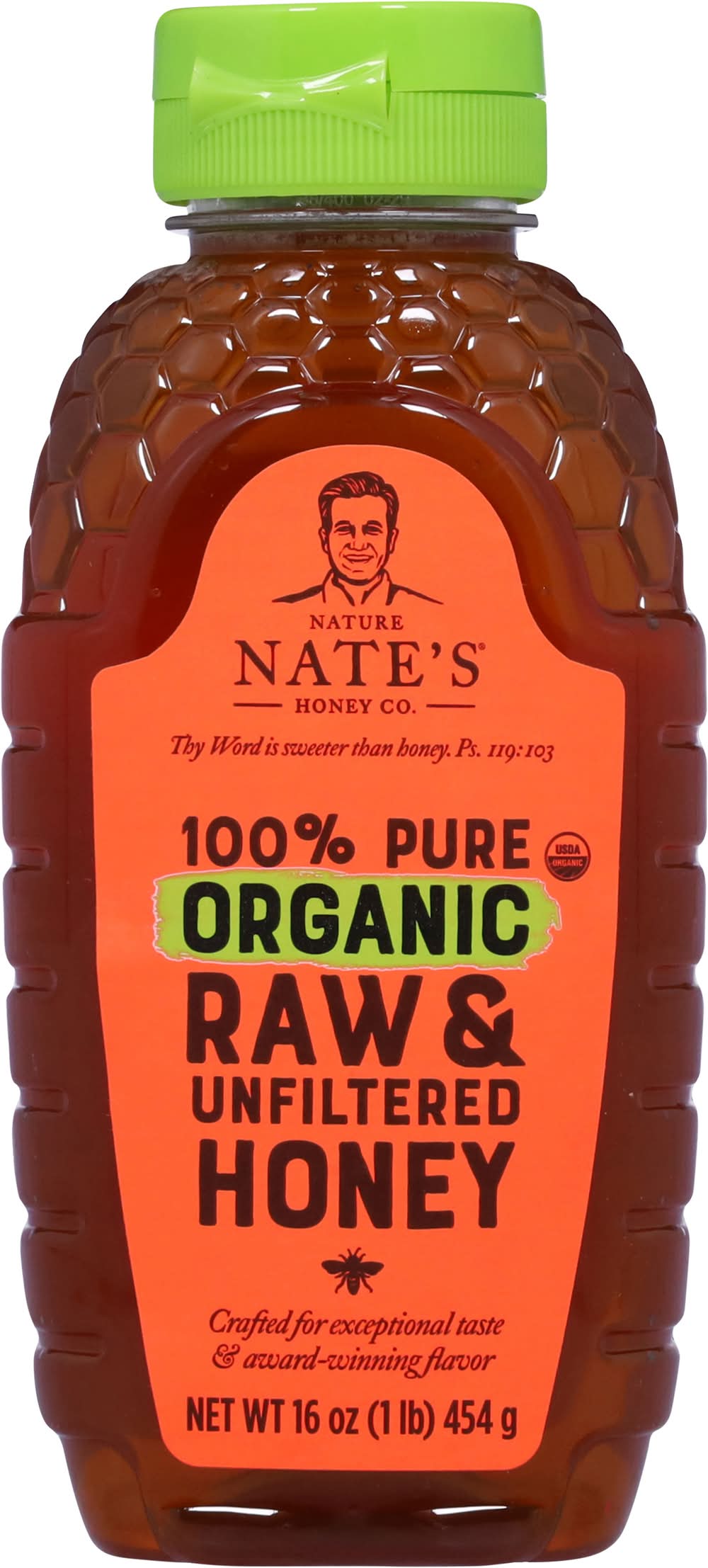 Nature Nate's Honey Co. 100% Pure Organic Raw & Unfiltered Honey (16 oz)
