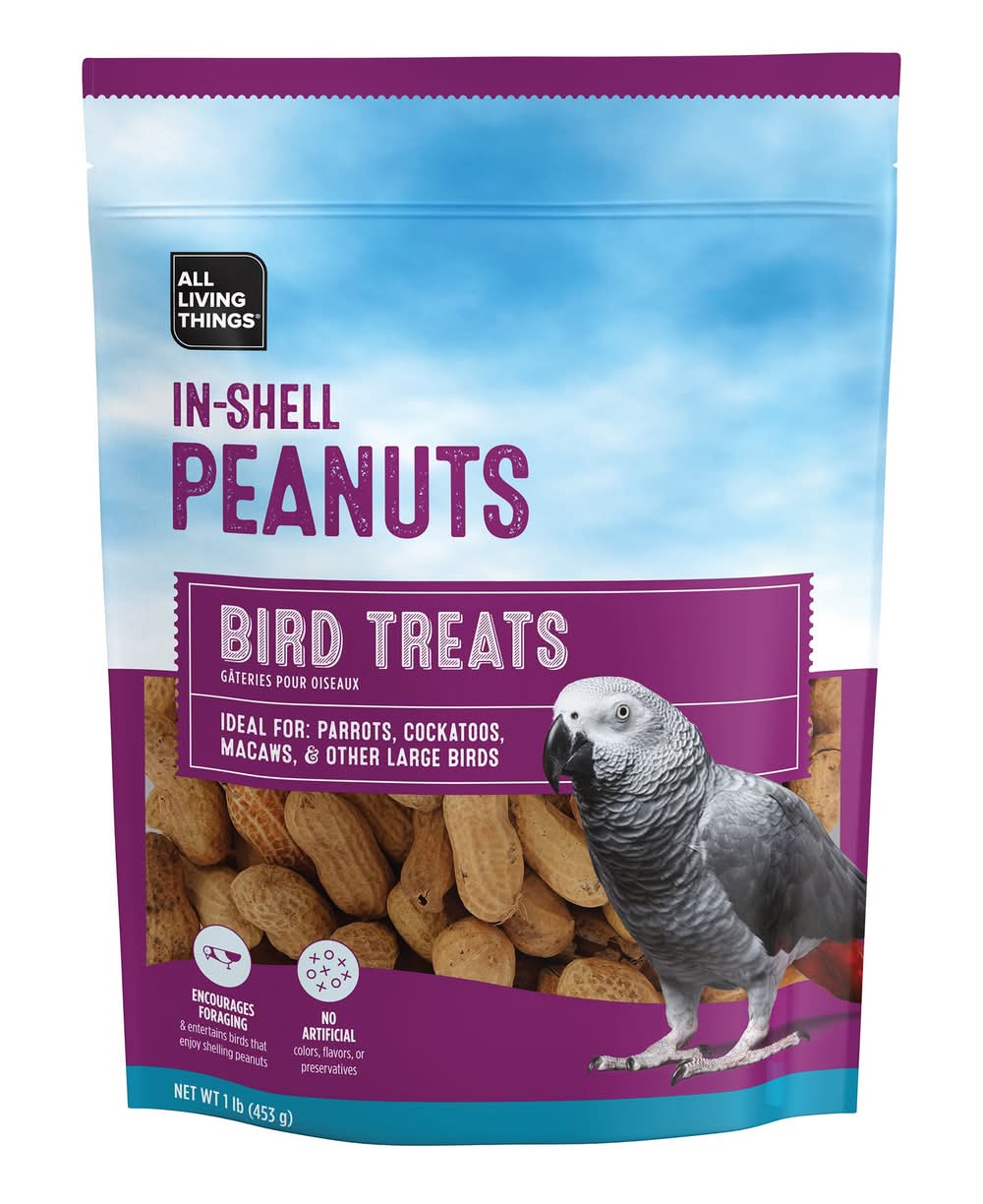 All Living Things® Whole in Shell Peanut Medium & Large Bird Treats (Color: Assorted, Size: 16 Oz)