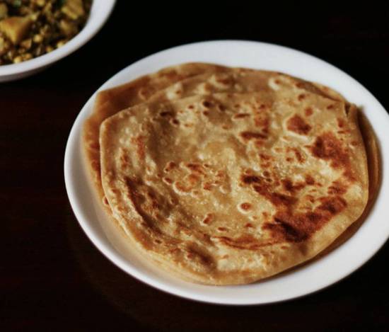 Butter Paratha (Flat Bread brushed with Butter)