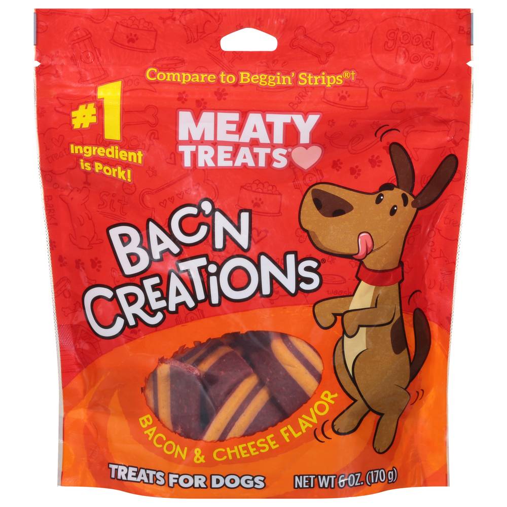 Meaty Treats Bacon & Cheese Treats For Dogs (6 oz)