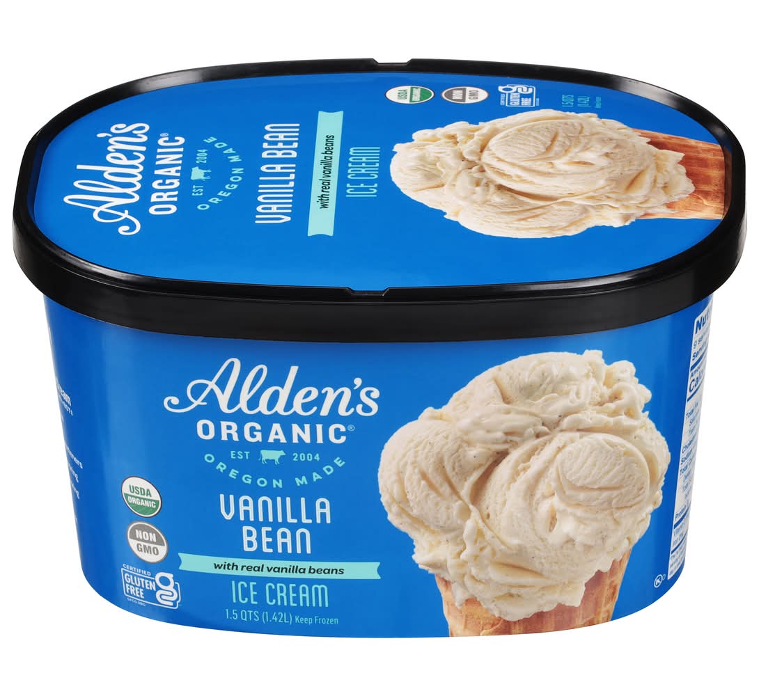 Alden's Organic Ice Cream, Vanilla Bean (1.5 qt)