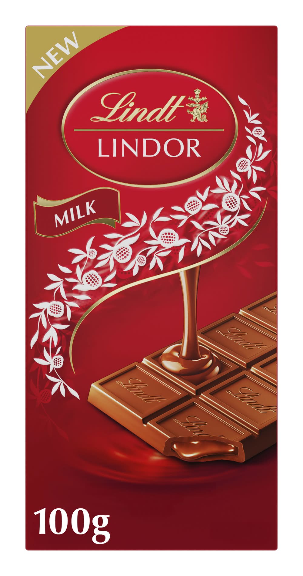 Lindt Lindor Chocolate Block, Milk (100g)