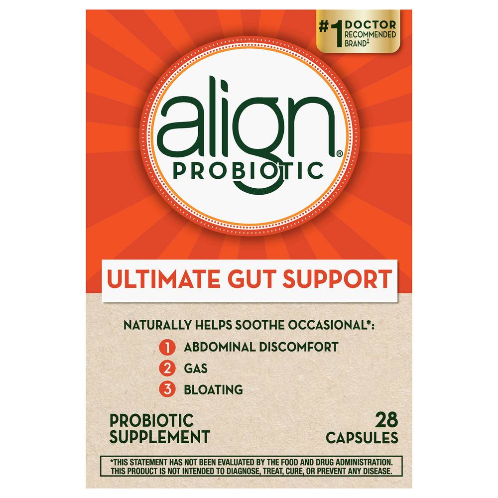 Align Digestive Support Probiotic Supplement Capsules (1.6 oz)