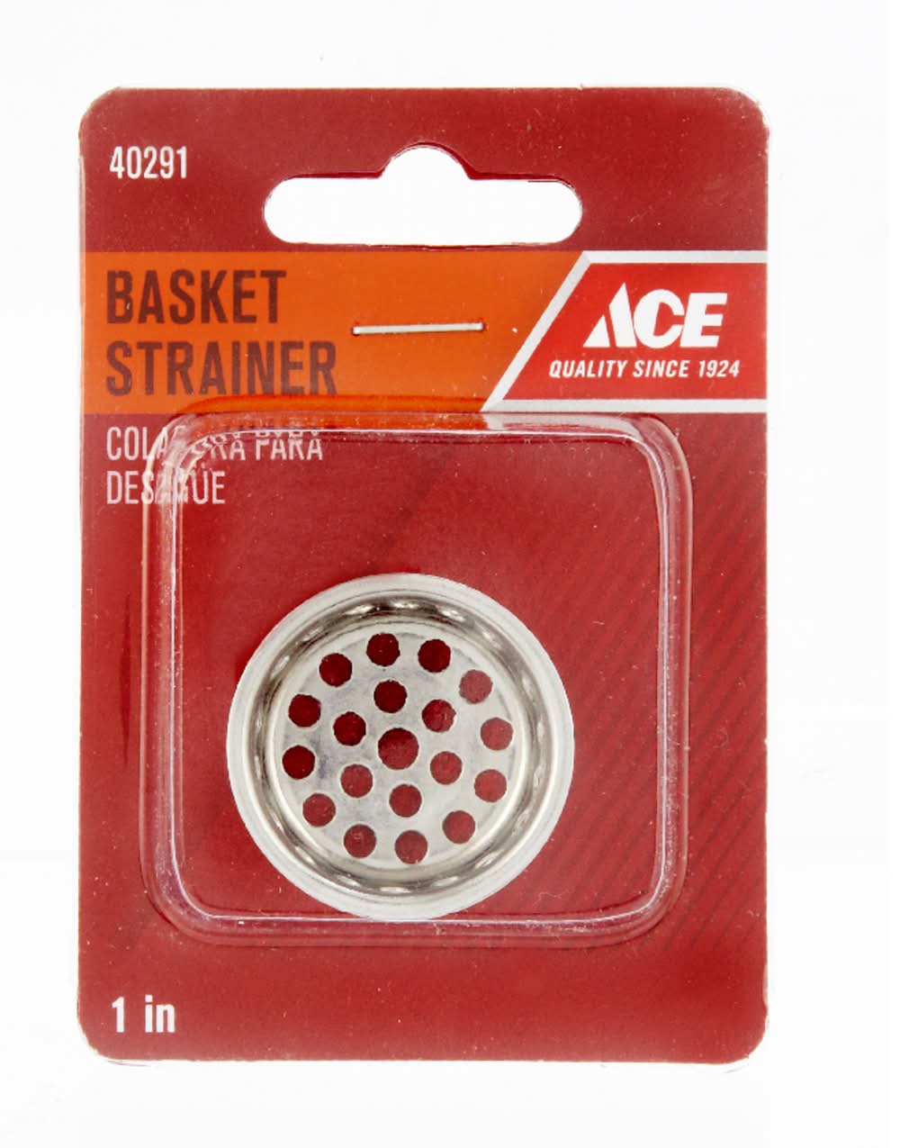 ACE 1 In. D Chrome Silver Stainless Steel Replacement Strainer Basket