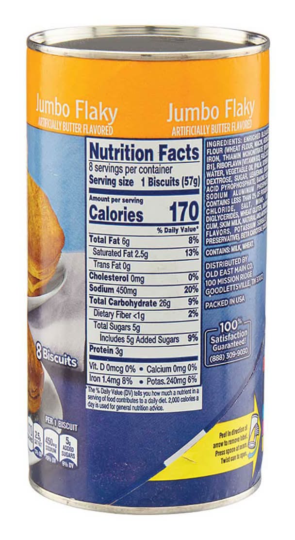 Clover Valley Biscuits Jumbo Flaky 8 Ct
