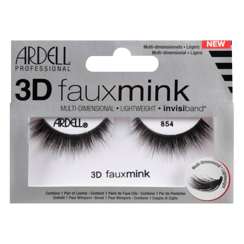 Ardell 854 Black Fauxmink Lightweight Lashes (0.48 oz)