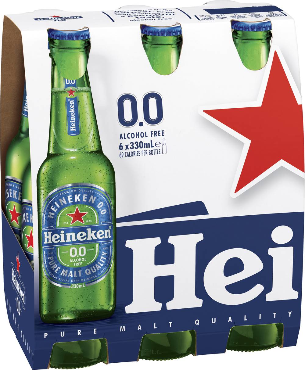 Heineken 0.0 Bottle 330mL X 6 pack