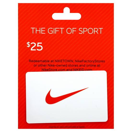 Gift card hotsell nike online