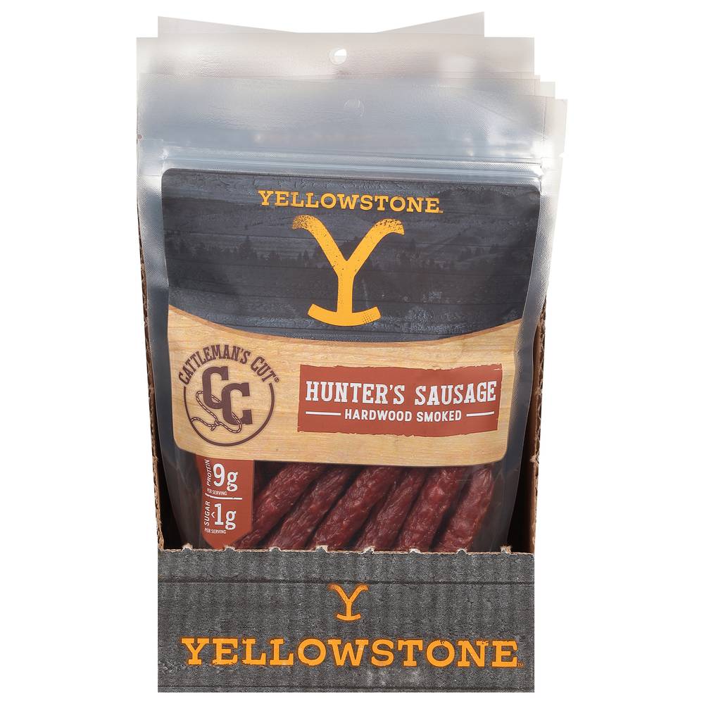 Cattleman's Cut Yellowstone Beef Jerky Hardwood Smoked Hunter's Sausage (8 oz, 6 ct)