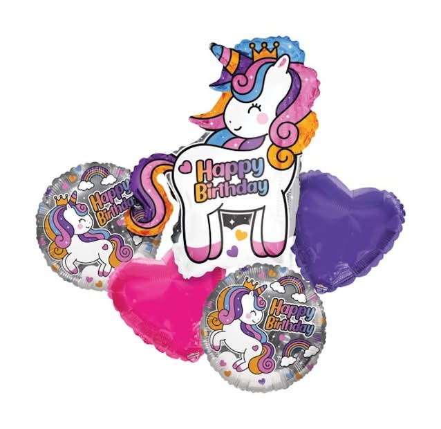 Happy Birthday Unicorn Balloon Bouquet