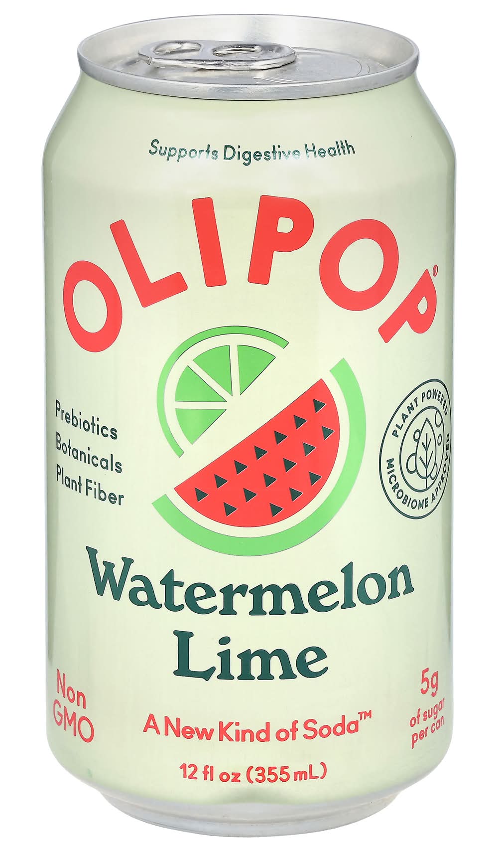 Olipop New Kind Of Soda, Watermelon-Lime (12 fl oz)
