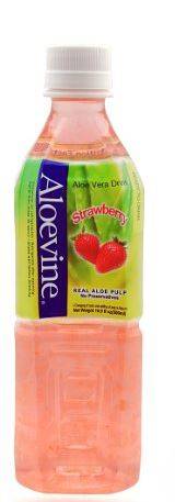 Aloevine - Aloe Vera Drink with Strawberry- 10/16.9 oz plastic bottles (1X10|1 Unit per Case)