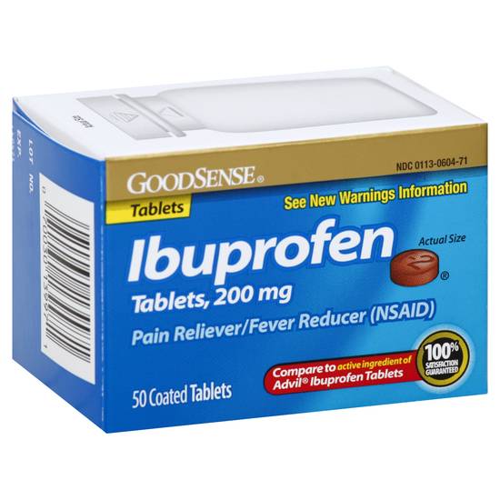 Goodsense Ibuprofen 200 mg Coated Tablets (50 ct)