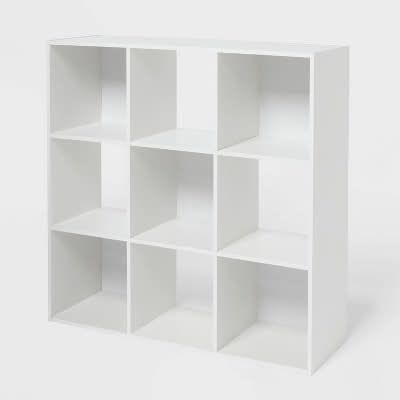 Brightroom 9 Cube Book Shelf, 11 in, White