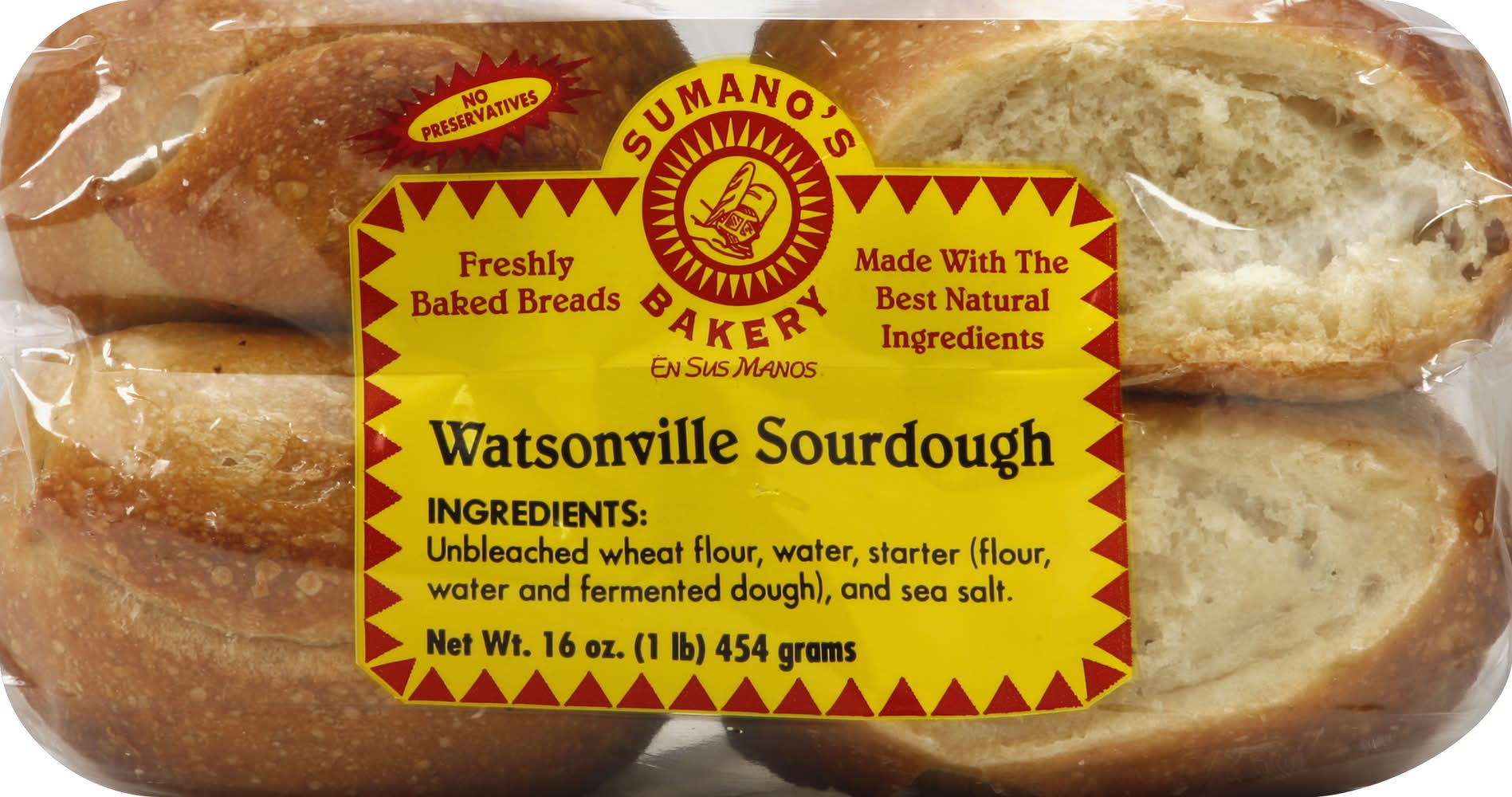 Sumano's Bakery Watsonville Sourdough Rolls (16 oz, 4 ct)