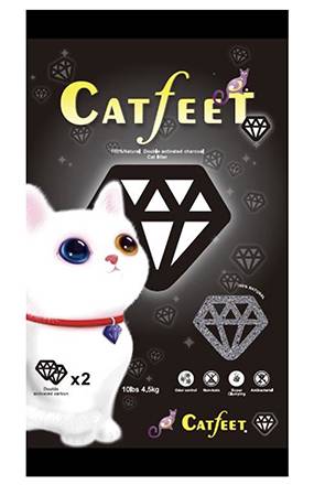 【Catfeet】黑鑽貓砂 雙倍活性碳10lb#20628741