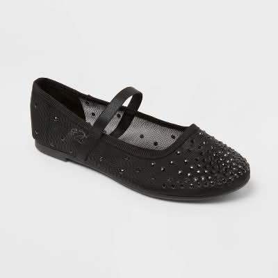 Art Class Kids Sybil Ballet Flats, 3, Black