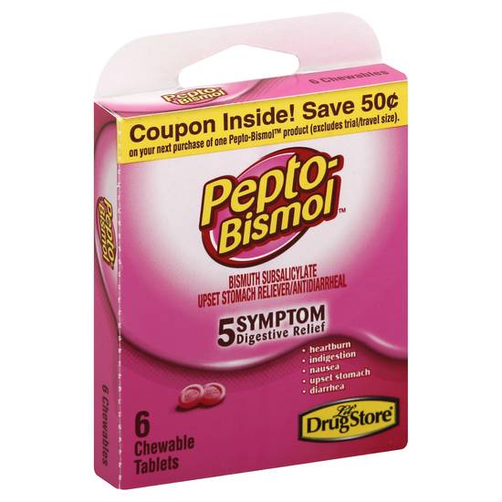 Lil' Drug Store Pepto Bismol Upset Stomach Reliever Tablets (6 ct)