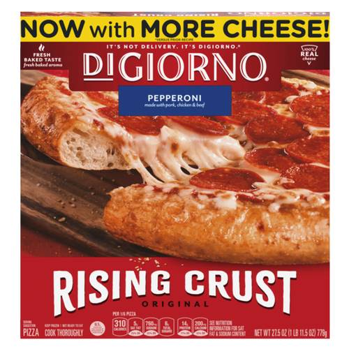 DiGiorno Frozen Rising Crust Pepperoni Pizza, 27.5oz