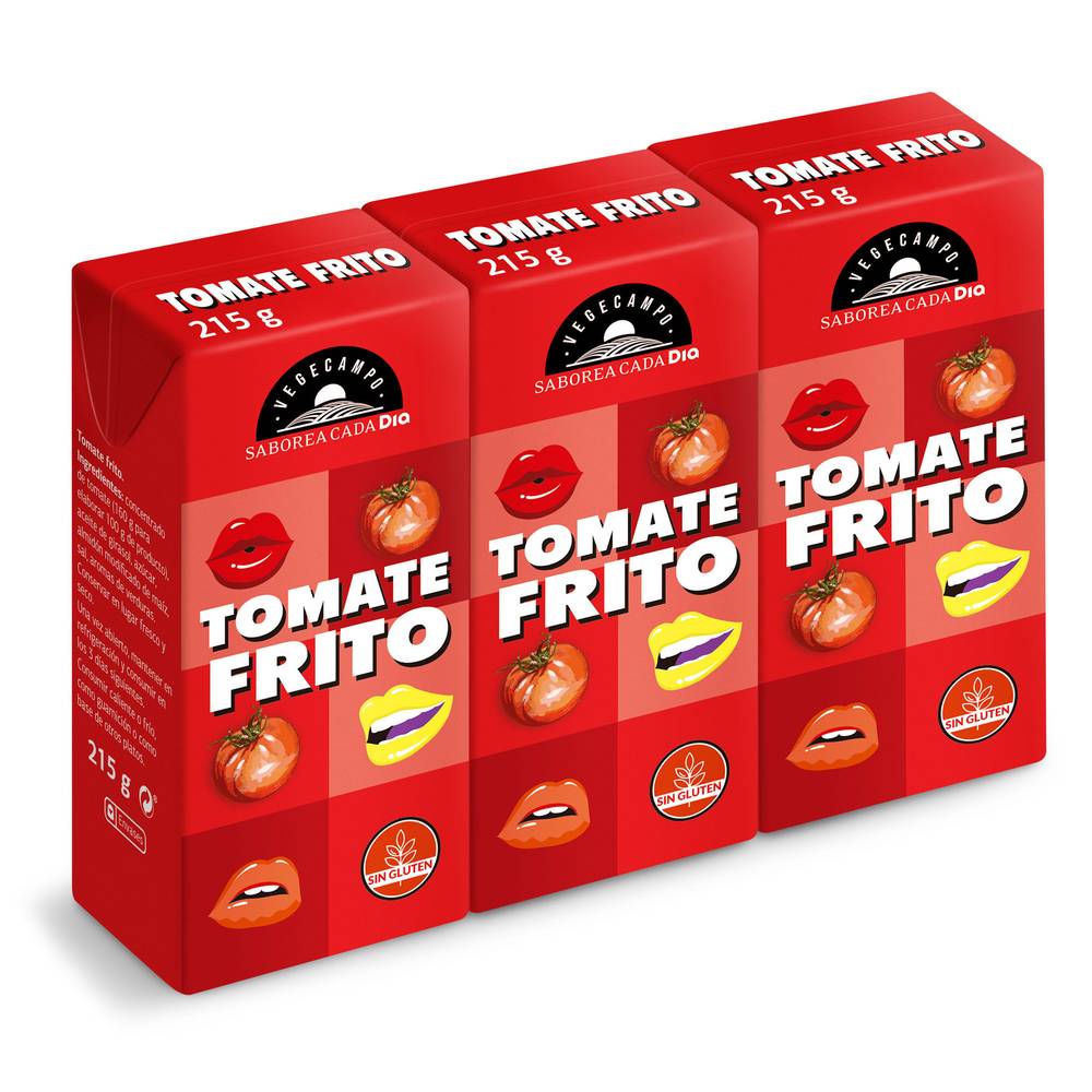 Tomate Frito Vegecampo De Dia Brik 3 X 215 G