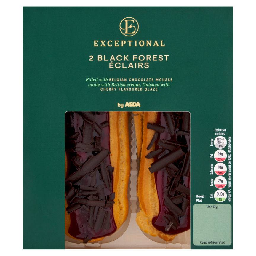 ASDA Black Forest, Exceptional Éclairs (2 pack)