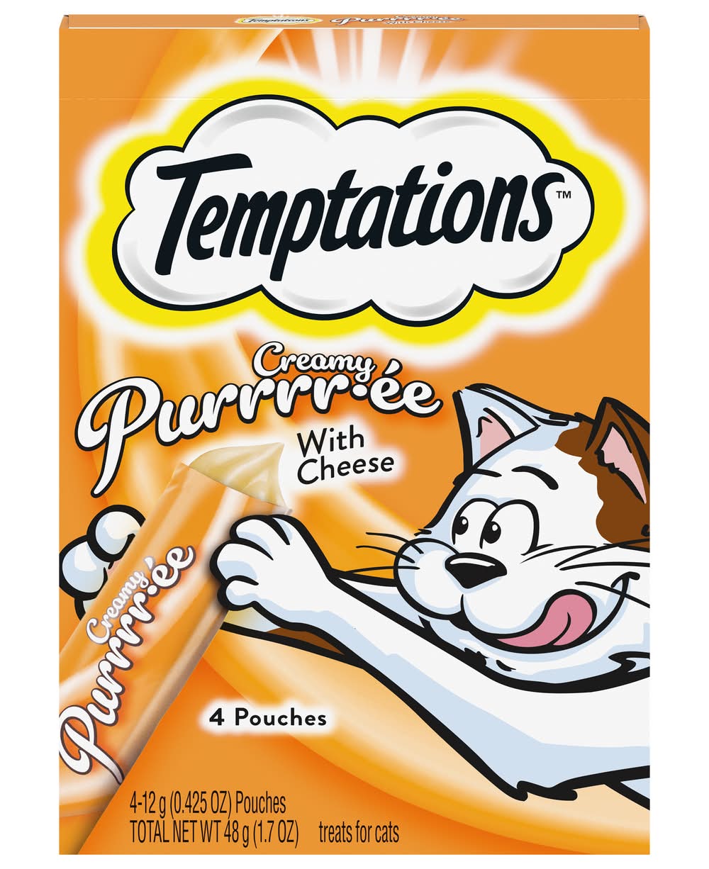 Temptations Creamy Purrrr-Ee With Cheese Treats For Cats (48 g)
