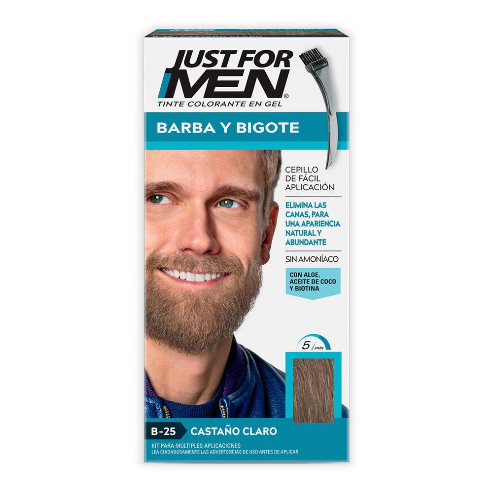 Just for men tinte barba y bigote castaño claro b-25 (1 kit)