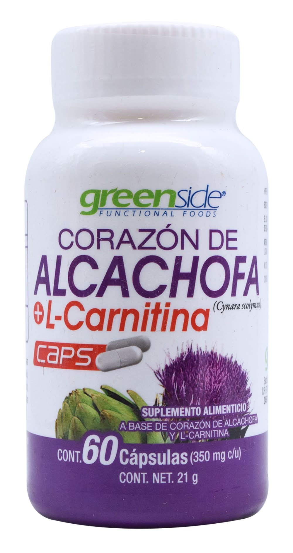 Greenside Suplemento alimenticio corazón de alcachofa + l-carnitina de 350 mg de entrega cerca de mí | Haz un pedido en línea