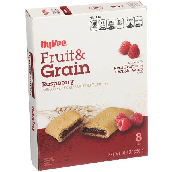 Hy-Vee Fruit & Grain Raspberry Cereal Bars 8Ct