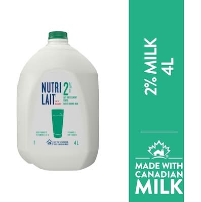 Nutrilait lait partiellement écrémé 2% mg - partly skimmed milk 2% mf (4 l)