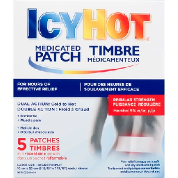 Icy Hot Medicated Patch, 10x20 cm (5 ct)