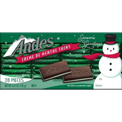 Andes Christmas Creme de Menthe Thins - 4.67oz