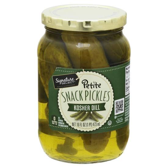 Signature Select Pickle Snack Kosher Dill Petite (16 oz)