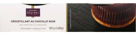Monoprix Gourmet - Croustillant au chocolat noir aux noisettes et amandes (2 x 80g)