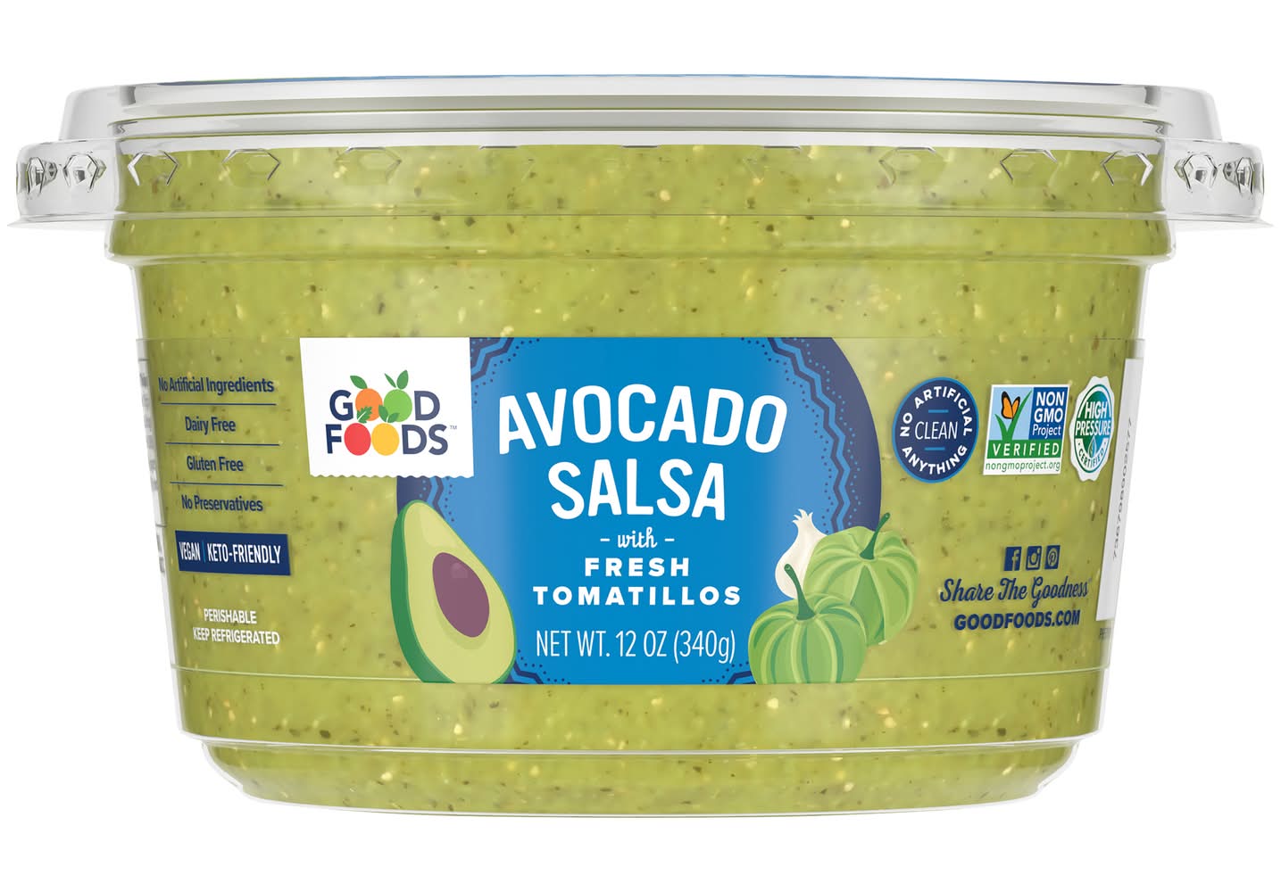 Good Foods Fresh Tomatillos Avocado Salsa (12 oz)