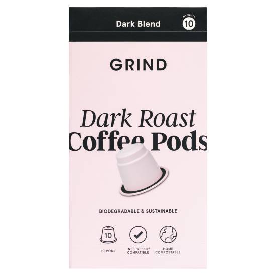 Grind 10 Dark Blend Home Compostable Coffee Pods 52g